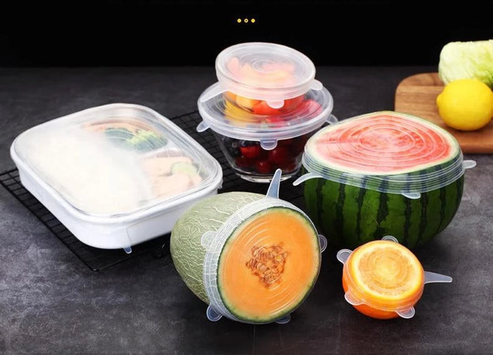 EcoLid - 6 silikon gjenbrukbare stretch-lokk | Skanto