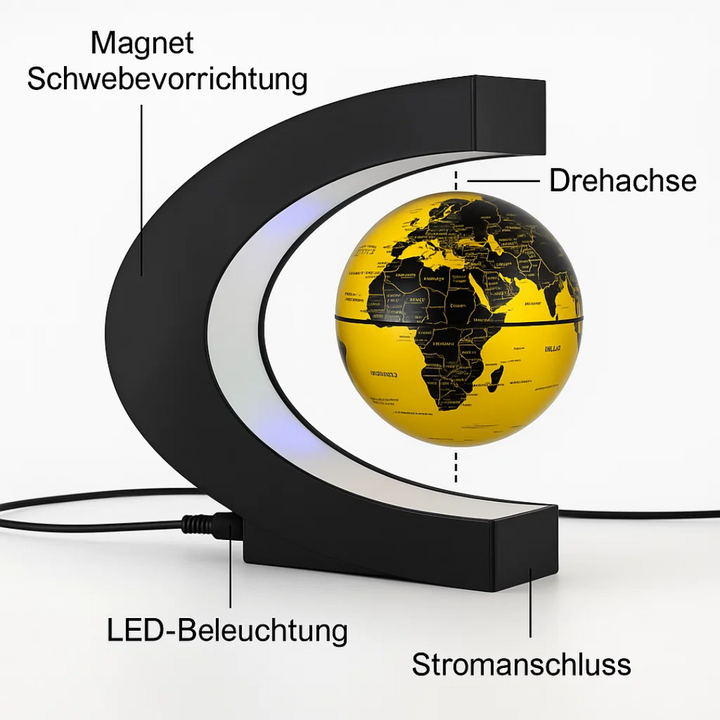 AstroGlobe LED-Weltkugel – Skjebende Globuslampe med Magnetaufhängung