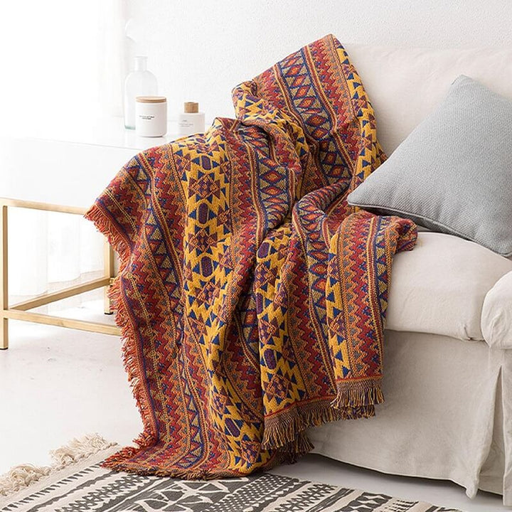 Bohemske strikkede kaster for sofasmykke | Skanto