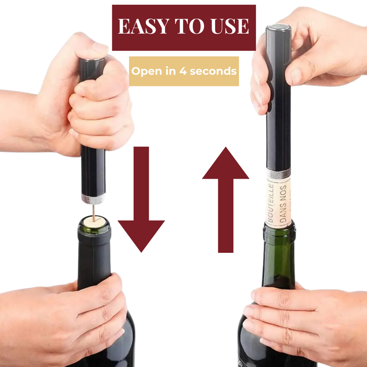 WineLuxe Luftdruck-Weinöffner – Edelstahl & ergonomisk design