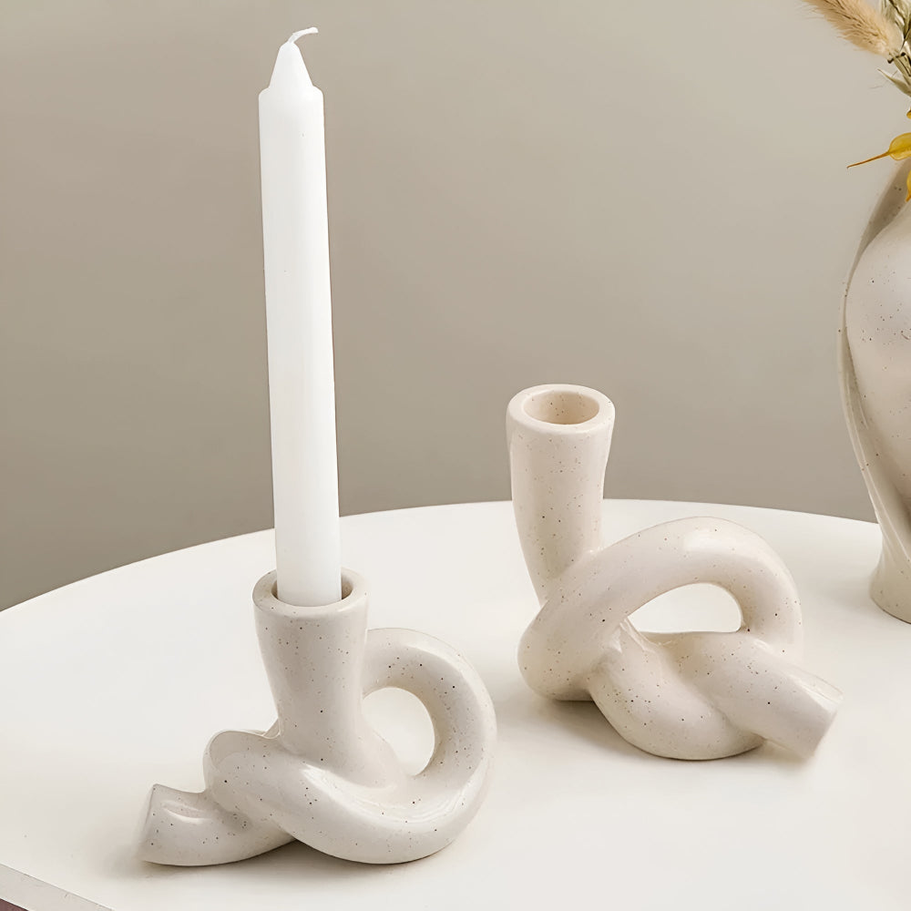 Skanto | Knot Keramisk Lysestake