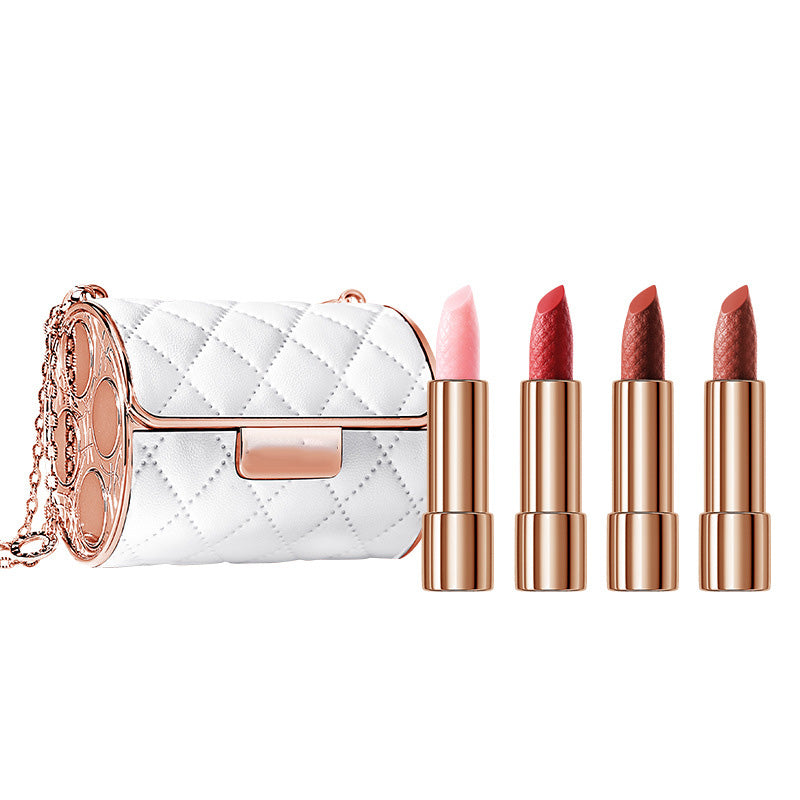Lipstick Set Velvet Matte med Glamour Kjede Håndveske | Skanto