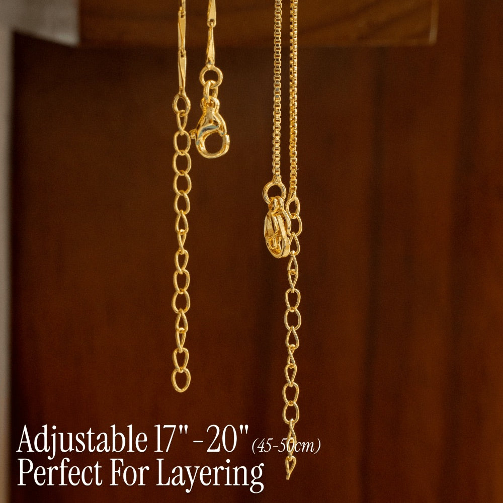 Skanto | 2pc 14k Diamant Bokstav Initial Halskjeder