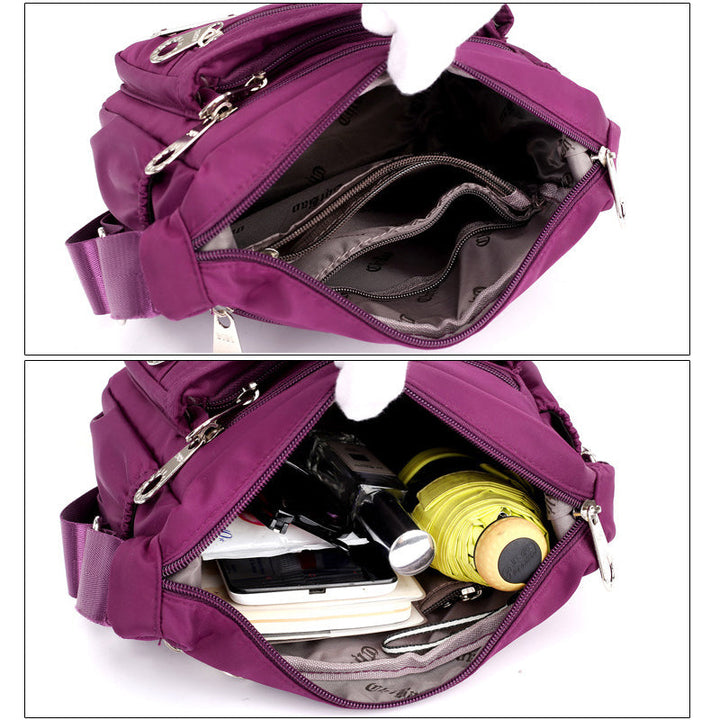 Skanto | Kvinners Multi-lags Nylon Crossbody Bag