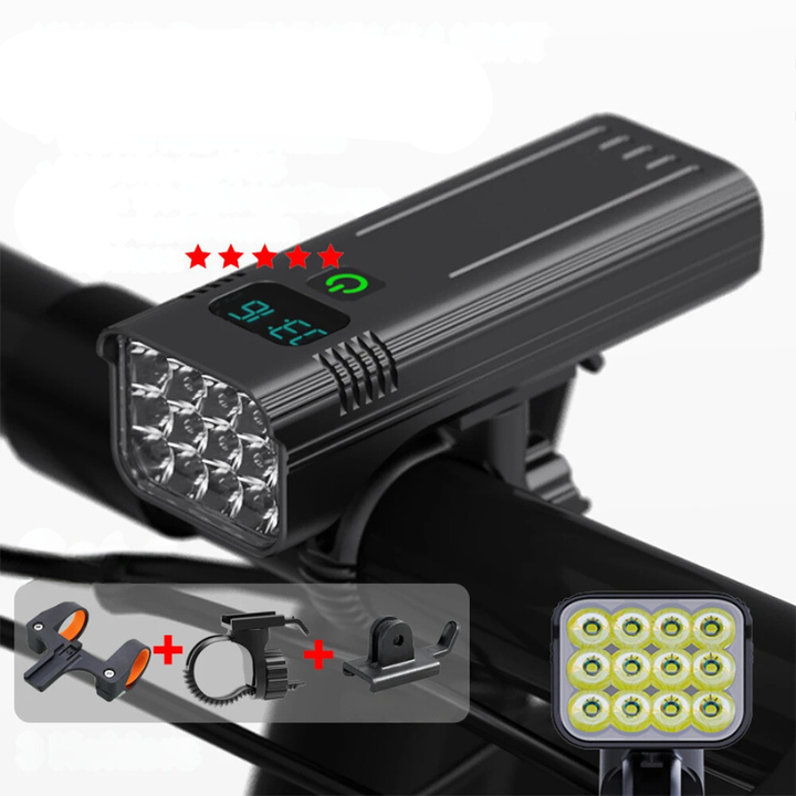 5000 Lumen USB-varende Fahrradlampe med Halterungen
