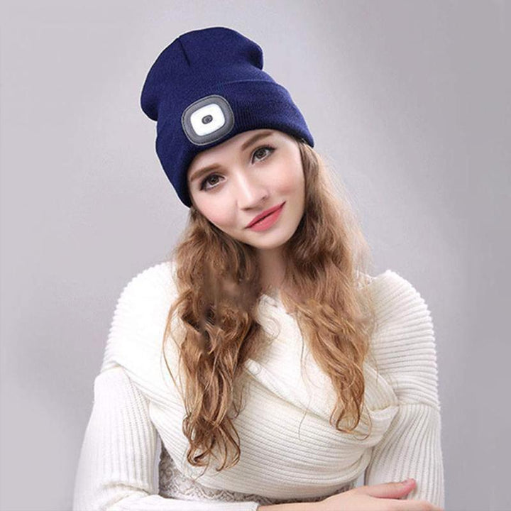 Skanto | Avtagbar LED Hodelykt Beanie Lue
