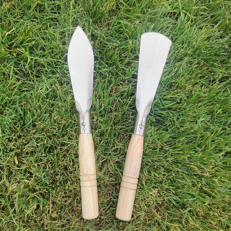 Skanto | Rustfritt stål lukeverktøy og spade – Hageverktøy med treskaft