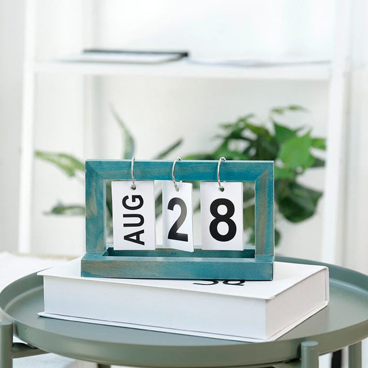 Dutch Teak Wood Skrivebordskalender | Skanto