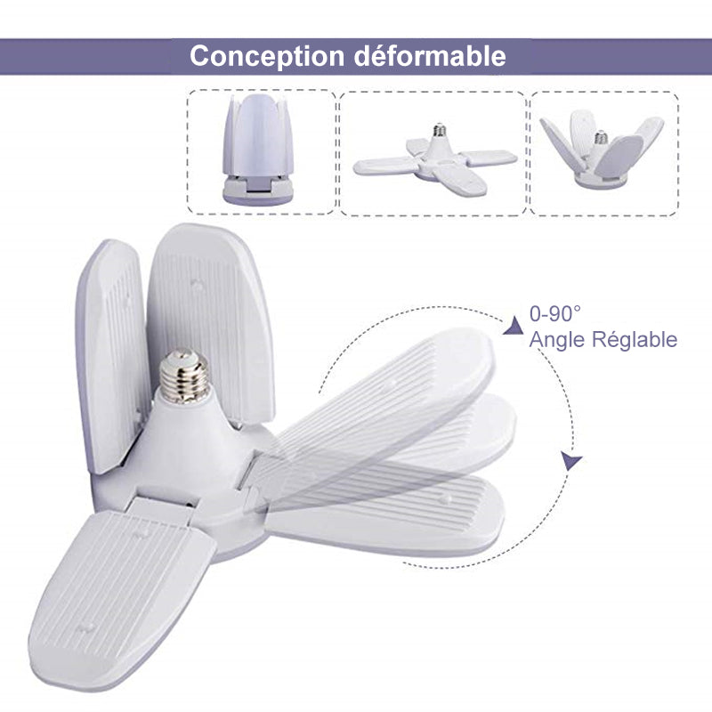 Foldbar deformert universal garasje lampe | Skanto