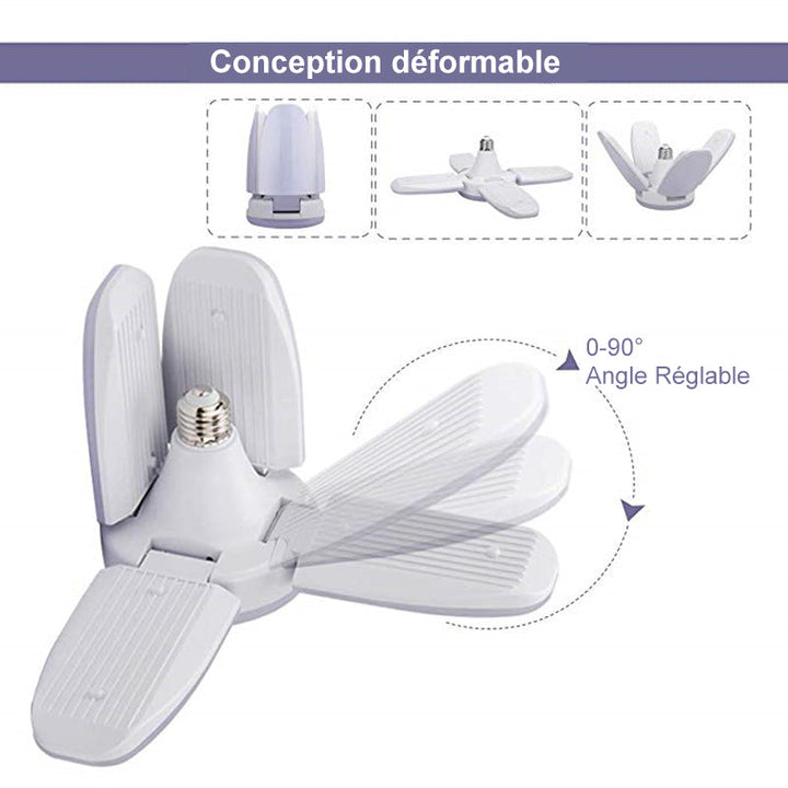 Foldbar deformert universal garasje lampe | Skanto