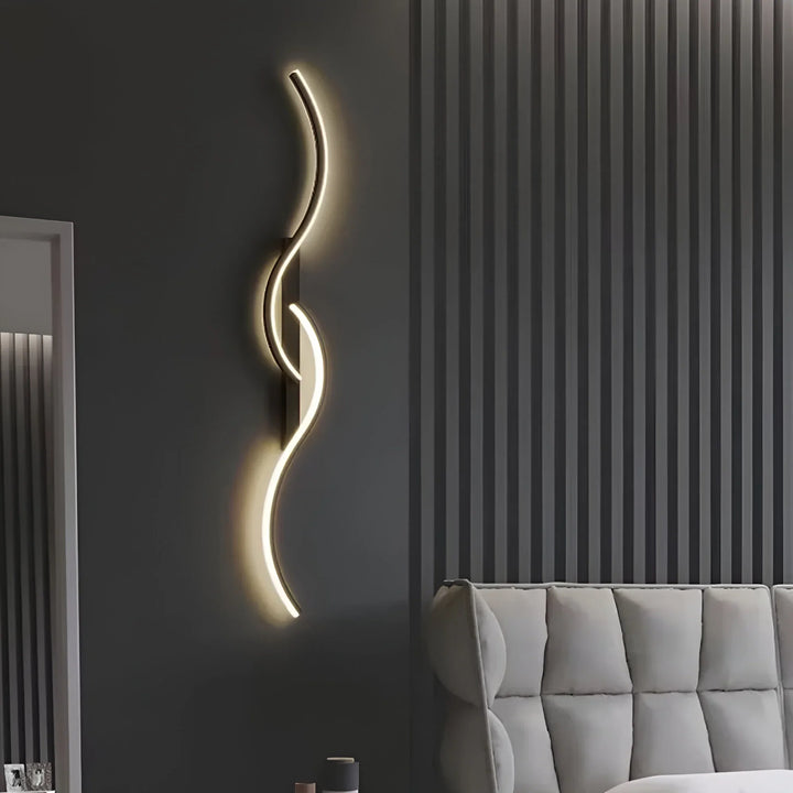 Moderne buet vegglampe for innendørs ambient belysning