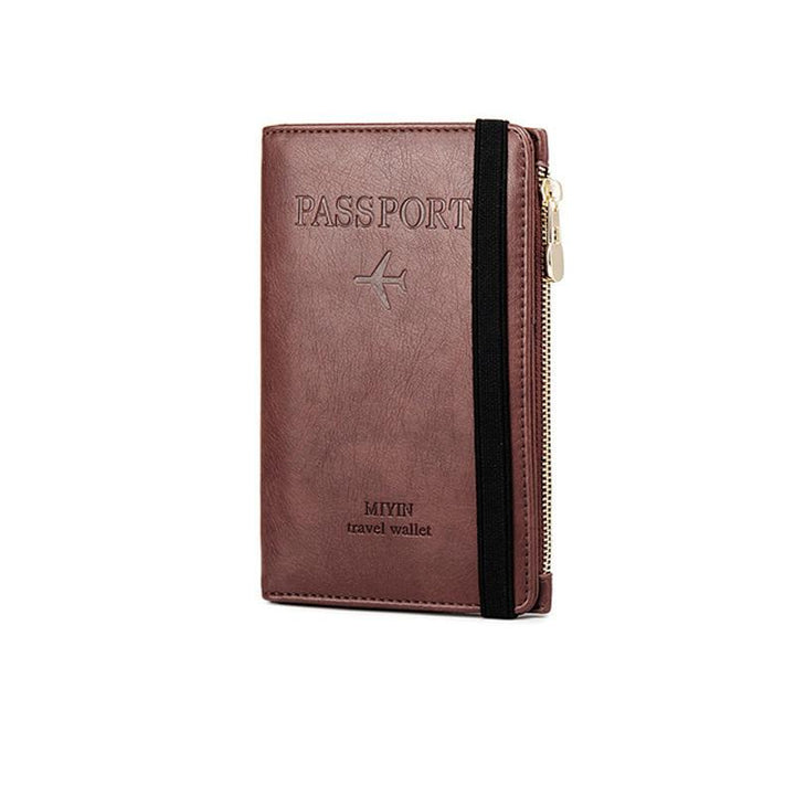Men's Leather Passport Wallet with RFID Blocking | Skanto