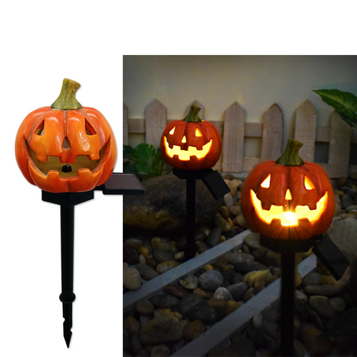 Skanto | Halloween Sollys – Dekorative LED Hage-lys med Gresskar og Heks-designs