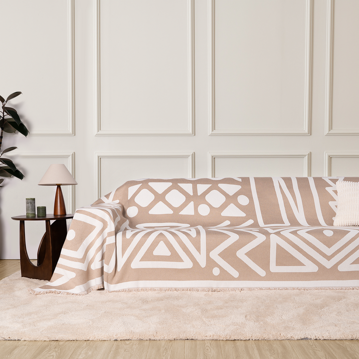 Geometrisk Boho Stil Sofa Trekk - Moderne, Stilig & Holdbar Sofa Beskyttelse | Skanto