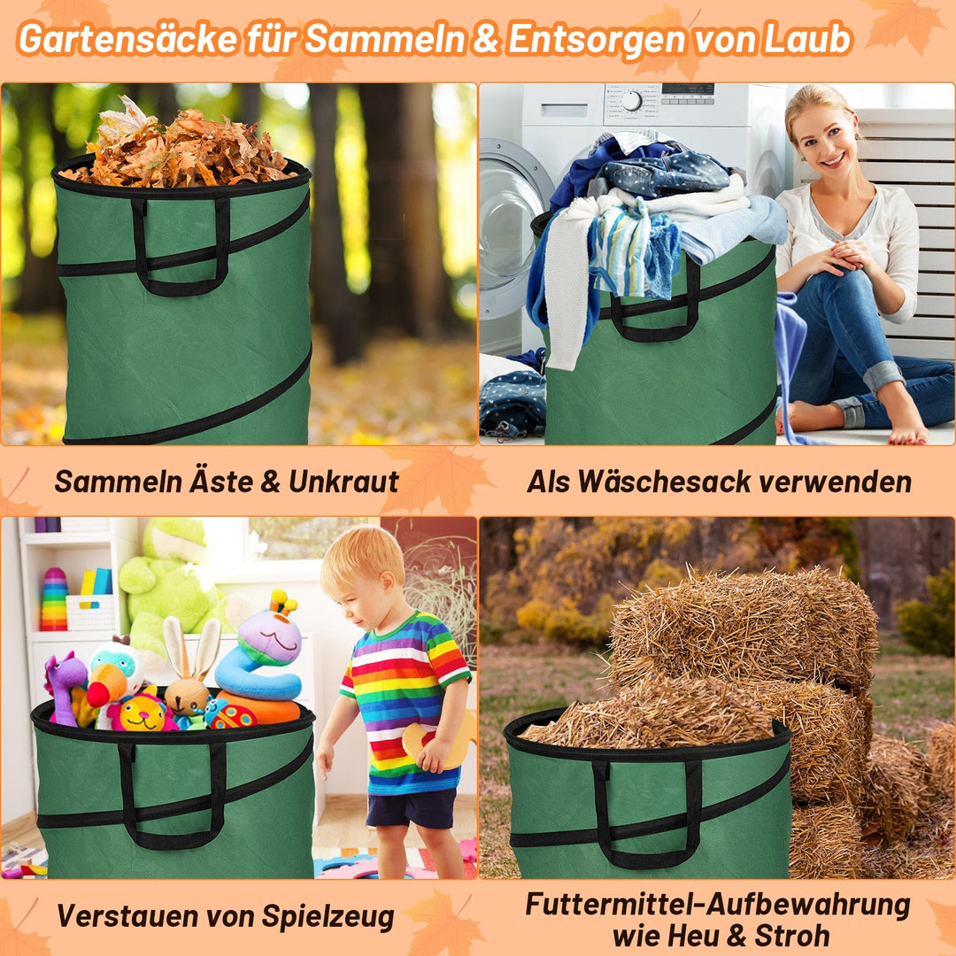 Gartensack Pop Up Hageavfallssekk 170L med Håndtak | Skanto