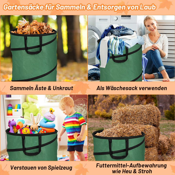 Gartensack Pop Up Hageavfallssekk 170L med Håndtak | Skanto