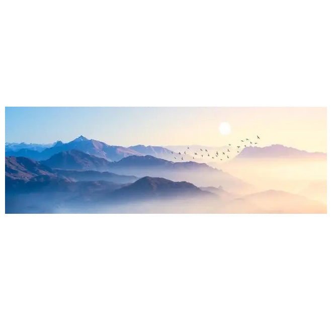 Mountain Lake Forest Wilderness Wall Art Large Format Canvas Prints Wide Landscape Above Sofa or Bed | Skanto