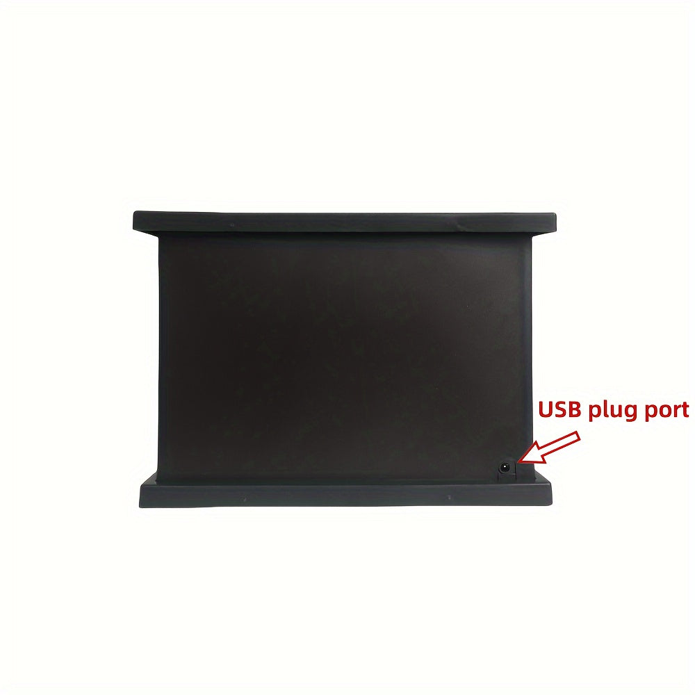 Norvo | Koselig rektangulær peis lantern lykt lampe - Realistisk simulasjonsflamme lys