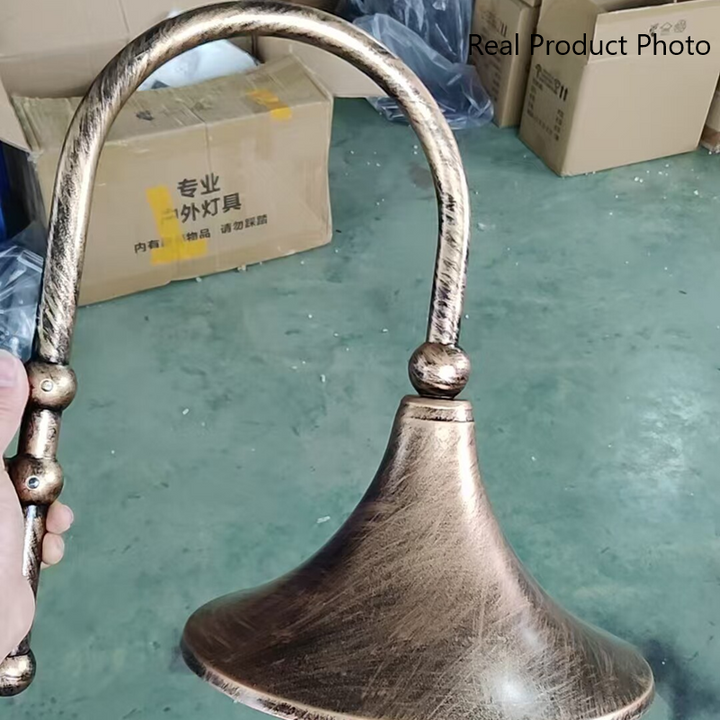 Moderne Enkelt Aluminium Trumpet Skjerm Glass 1-Lys Utendørs Vegglampe For Hage | Skanto