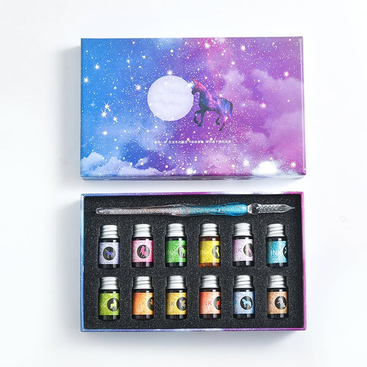 Skanto | Kalligrafi Glass Dyp Penne Inks Sett