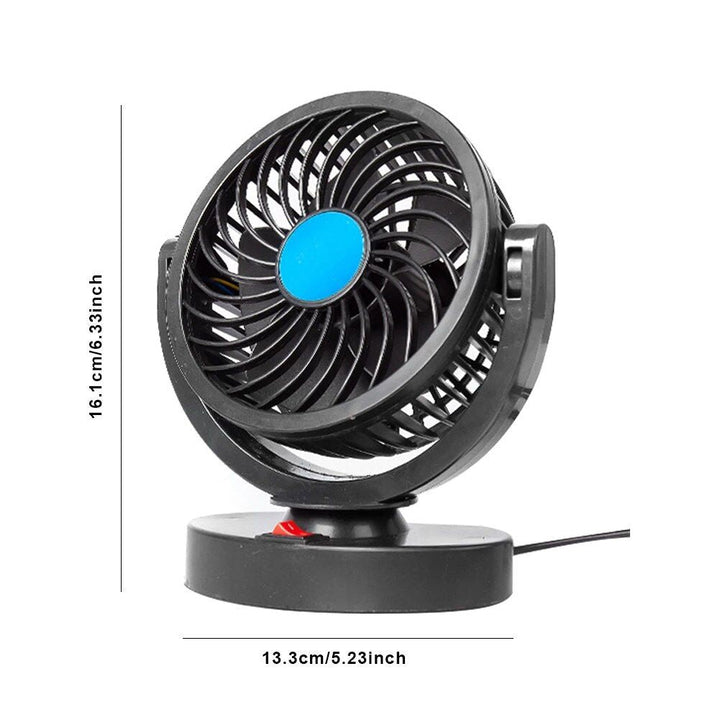 Dual Head USB Bilvifte med 360° Rotasjon for 12V/24V Kjøretøy | Skanto