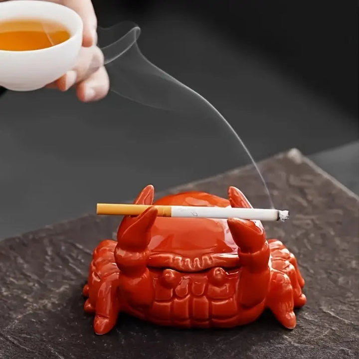 CrabbySmoke – Unik krabbeformet askebeger med lokk Skanto