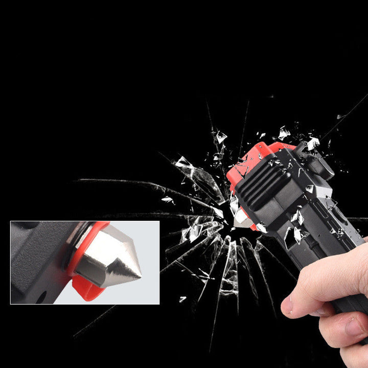 Multifunksjonell bilsikkerhets hammer med nødlys og powerbank | Skanto