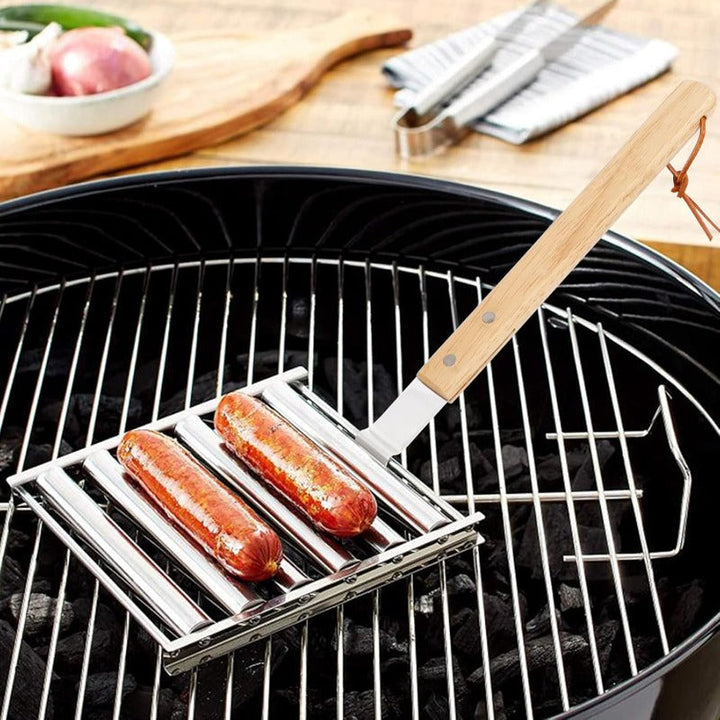 Roterende Pølsegrillstativ med Detachable Trehåndtak Skanto