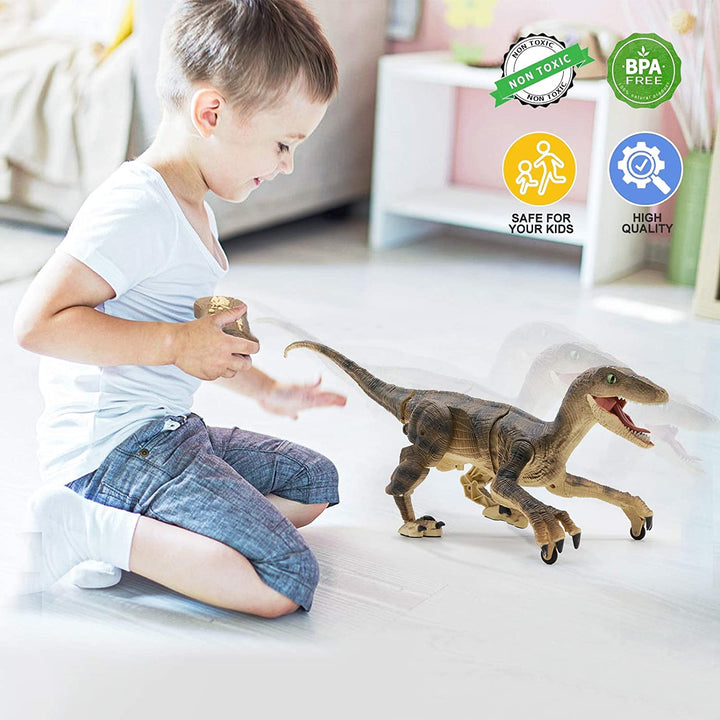 DinoMotion – Realistisk Velociraptor med Fjernkontroll Skanto