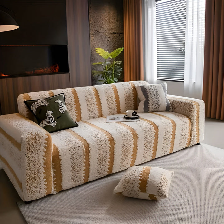 Plush sofa cover (2 pieces) – Myk, varm og dekorativ | Beskytter sofaen din på en stilfull måte | Skanto