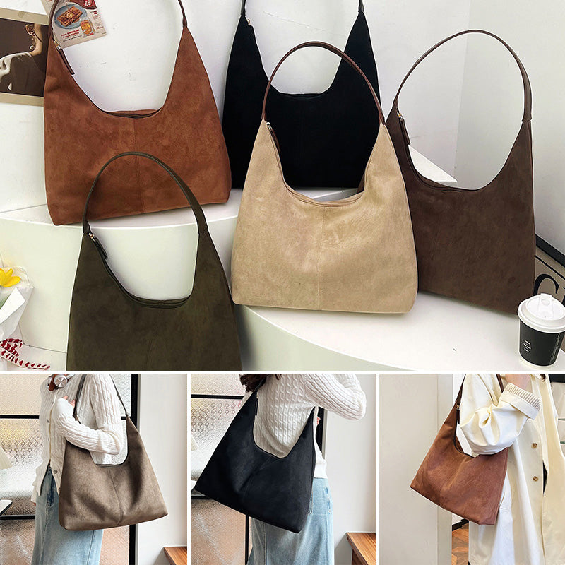 Skanto | Suede budveske med stor kapasitet