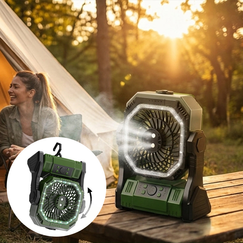 Oppladbar utendørs campingvifte lys | Skanto