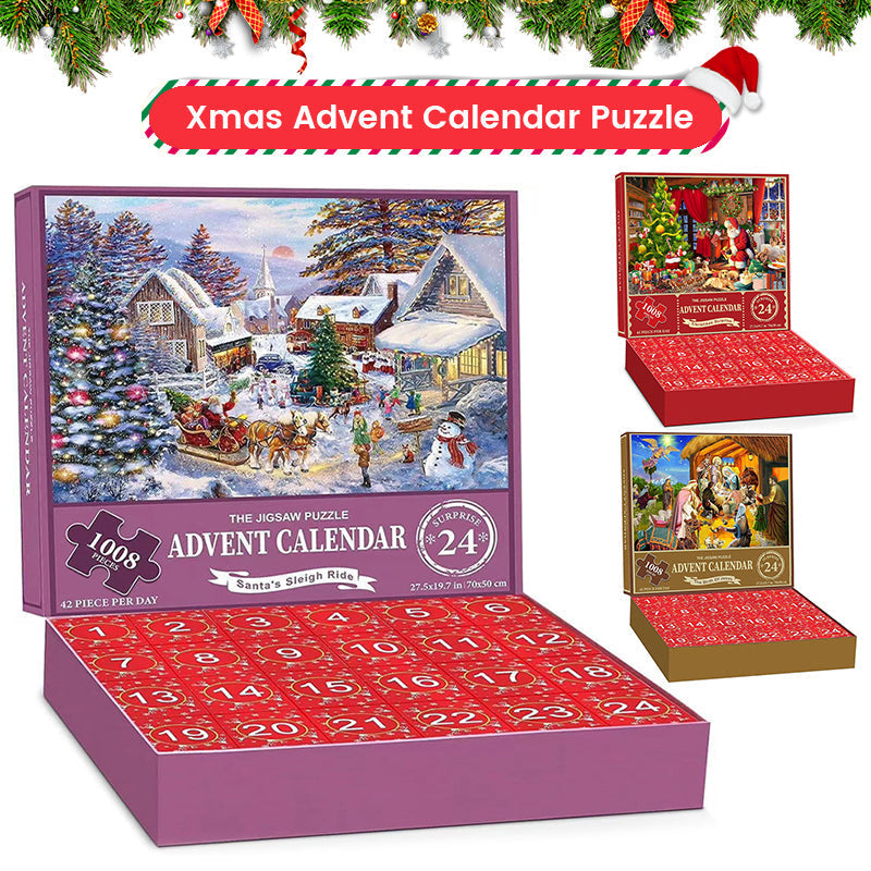 Norvo | 1000PCS Jule puslespill Adventskalender - Julegave