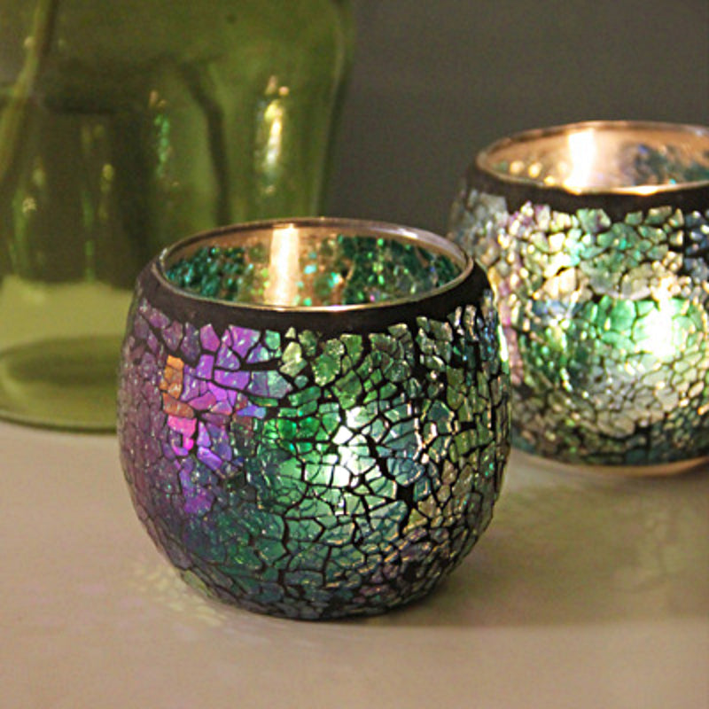 Skanto | Europeisk Retro Glass Mosaic Tealight Holder