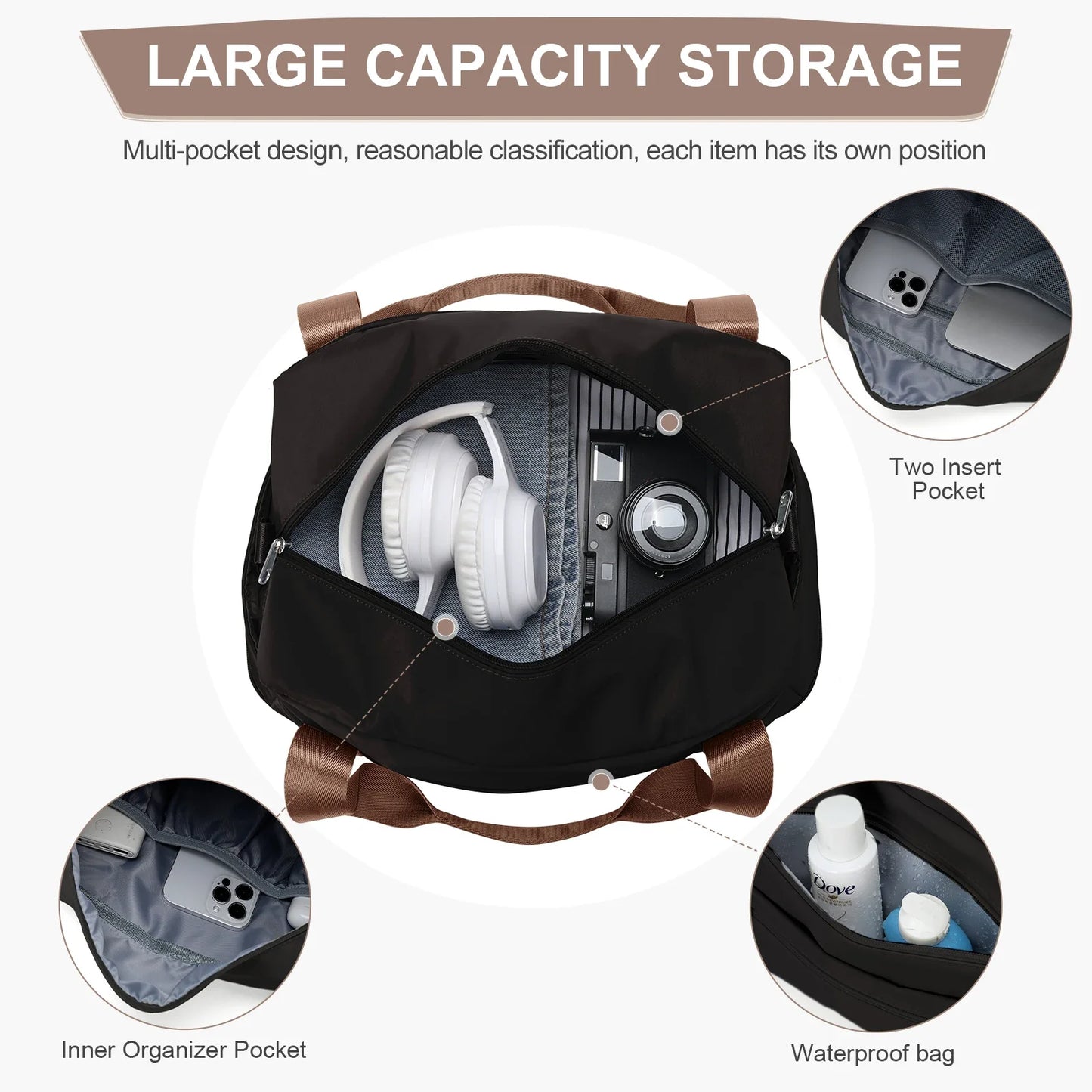 Norvo | Reisekoffert "Skyvora" | Maksimal størrelse for håndbagasje | Lett og allsidig | 40x20x25 cm & 45x36x20 cm
