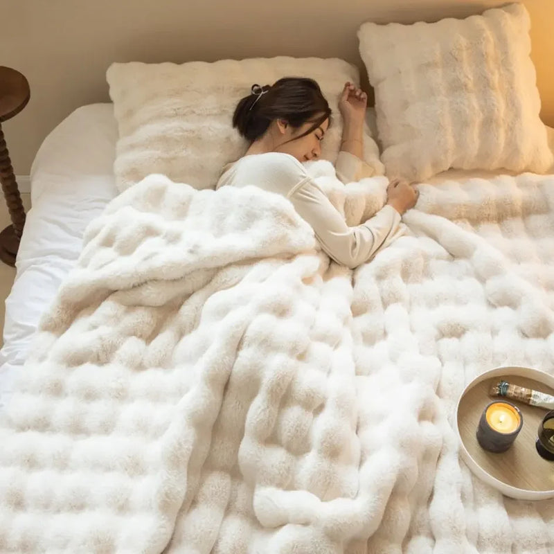 Skanto | Reversibel SnuggleSoft fleece teppe Årlig varme