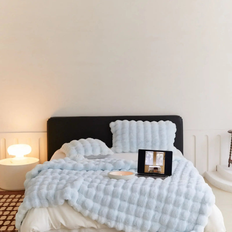 Skanto | SnuggleSoft Plyspledd | Reversibel | Vintervarme året rundt | Fleece