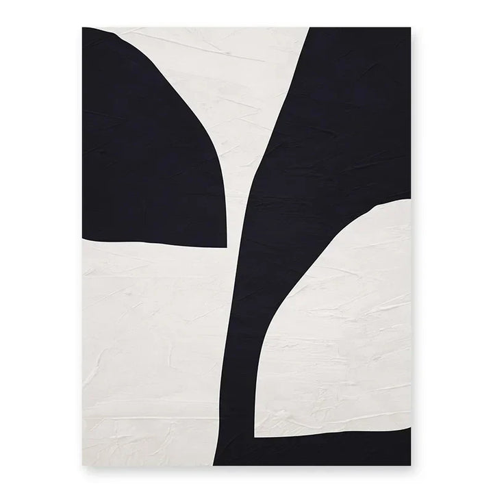 Nordic Minimalist Abstract Beige Black Form & Line Wall Art Fine Art Canvas Prints Pictures For Modern Living Room Bedroom Decor | Skanto