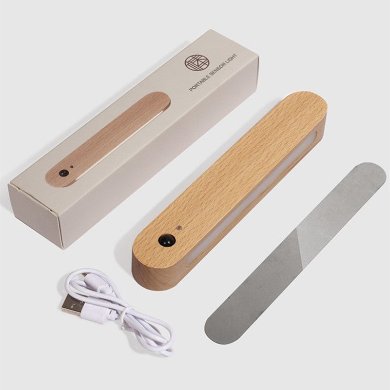 Norvo | Oppladbar Trådløs Magnetisk LED Bevegelsessensor Nattlys, for Gang, Klesskap, Trapper, Bad, Bil