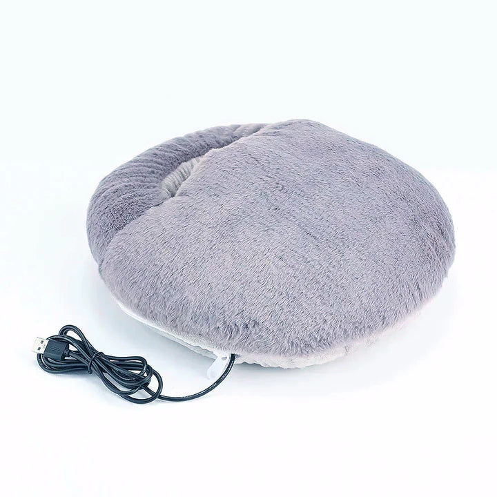 Skanto | WarmNest XL Elektrisk Fotvarmer – Plysj Komfort & Justerbar Varme