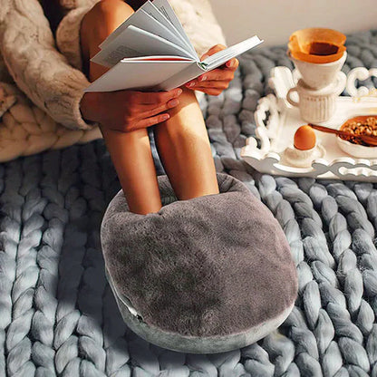 Skanto | WarmNest XL Elektrisk Fotvarmer – Plysj Komfort & Justerbar Varme