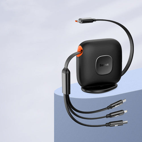Skanto | 3-i-1 Utviklingsbar Rotasjonsladekabel, med Lightning, Type-C & Micro, for Telefon & Tabletter