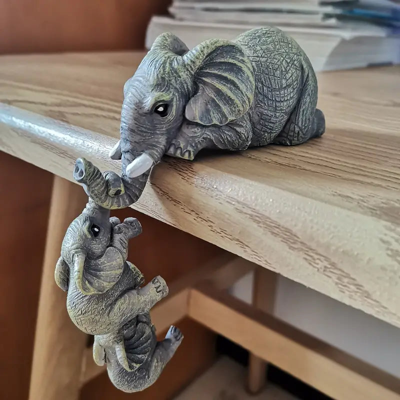 Skanto | Eleva Dekorative Elefantfamilie Figurer – Sett av 3 Innredning