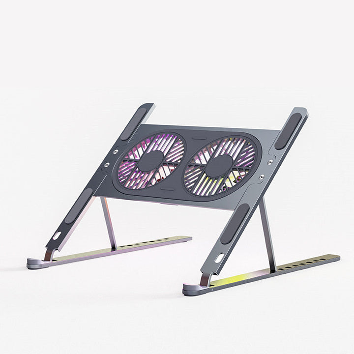 Skanto | Bærbar Ergonomisk Laptop Kjølepute, med Justerbar Høyde & Stille LED Vifter