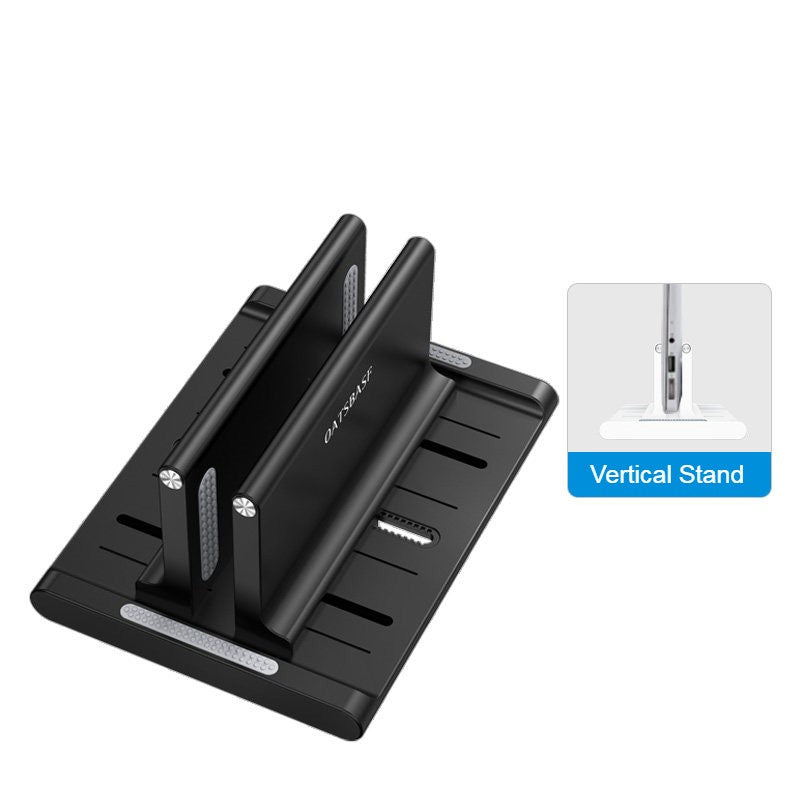 Skanto | Vertikal Laptop Stativ, med Ekstra Telefon/Tablet Holder, for Hjem & Kontor