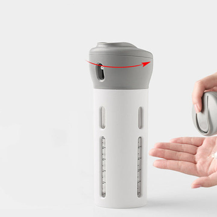 Skanto | Bærbar & Etterfyllbar 4-i-1 Lotion Sub-Flaske Dispenser, for Desinfeksjon, Lotion, Sjampo, Duschgel og Mer