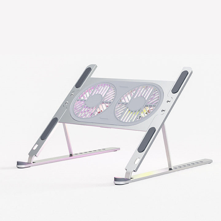 Skanto | Bærbar Ergonomisk Laptop Kjølepute, med Justerbar Høyde & Stille LED Vifter