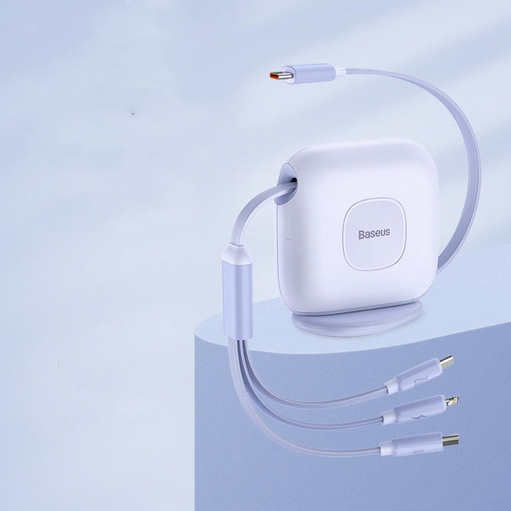 Skanto | 3-i-1 Utviklingsbar Rotasjonsladekabel, med Lightning, Type-C & Micro, for Telefon & Tabletter