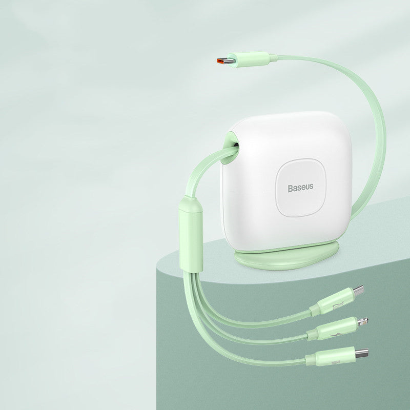 Skanto | 3-i-1 Utviklingsbar Rotasjonsladekabel, med Lightning, Type-C & Micro, for Telefon & Tabletter