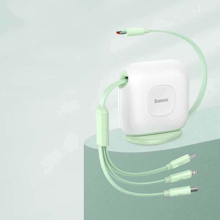 Skanto | 3-i-1 Utviklingsbar Rotasjonsladekabel, med Lightning, Type-C & Micro, for Telefon & Tabletter